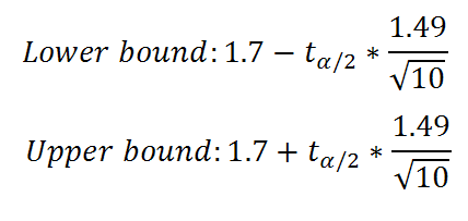 calculate degrees of freedom confidence interval