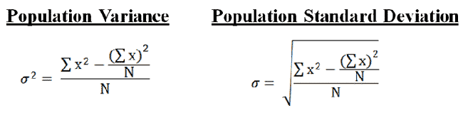 Variance And Standard Deviation Of A Population