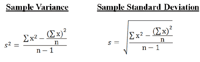 sample standard deviation